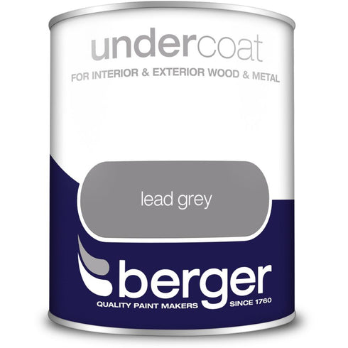 BERGER UNDERCOAT LEAD GREY  750ML